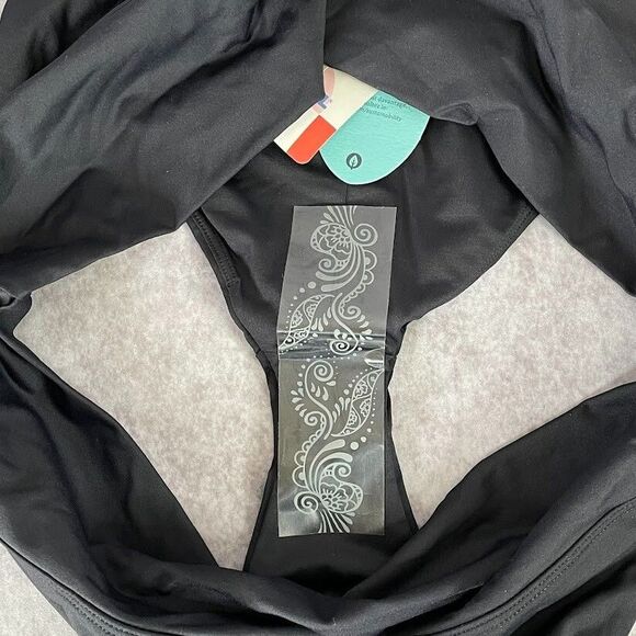 prAna Bikini Bottom Women Size XL Black High Rise High Leg Scrunch Butt Swimwear - Picture 9 of 14